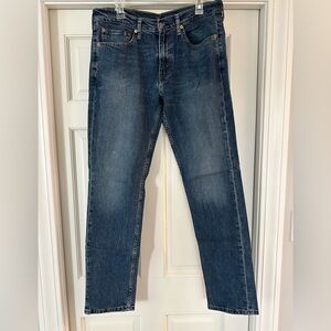 Levi's Straight-Leg Jeans in Faded Dark Blue